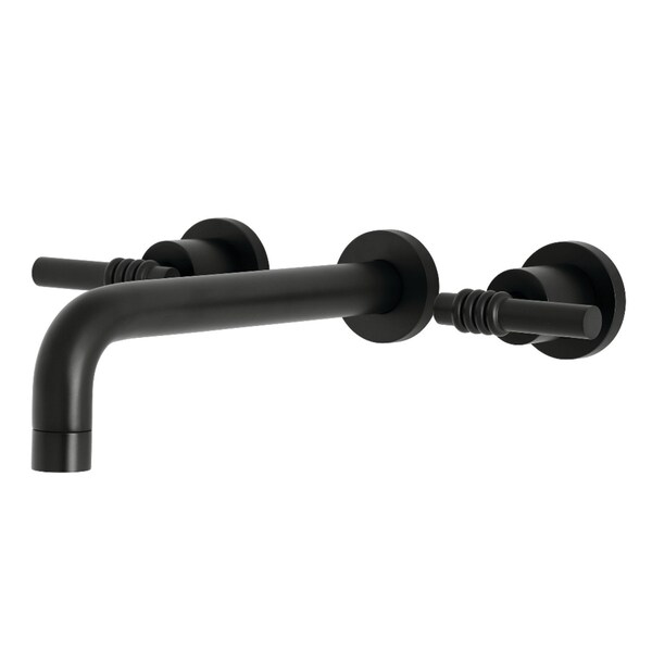 Kingston Brass Roman Tub Faucet, Matte Black, Wall Mount KS8020ML - main